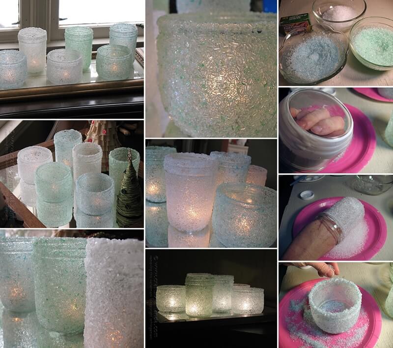 How to Make Frosted Epsom Salt Luminaries for Christmas