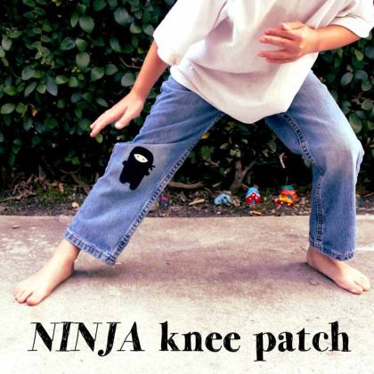 Fun DIY Jean Hole Patches in Cutest Ways - Ninja Jean Holes Patch DIY Tutorial