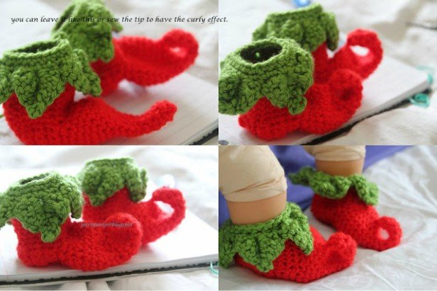 Crochet Elf Slippers FREE Pattern