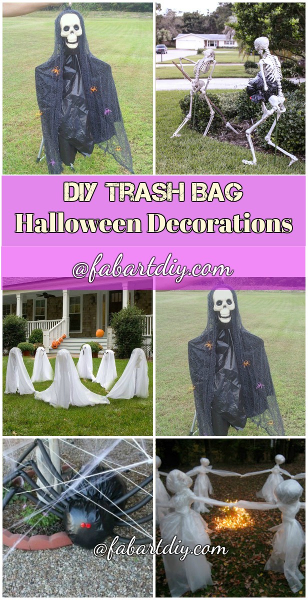 12 DIY Scary Trash Bag Halloween Decorations