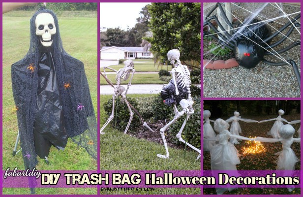 12 Diy Scary Trash Bag Halloween Decorations