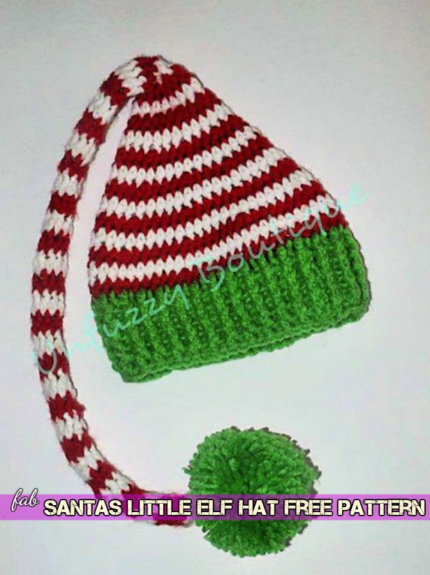 Crochet Santas Little Elf Hat free pattern