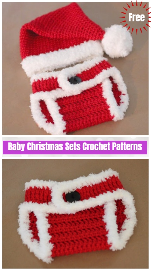 Crochet Santa Hat and Diaper Cover Free Crochet Pattern