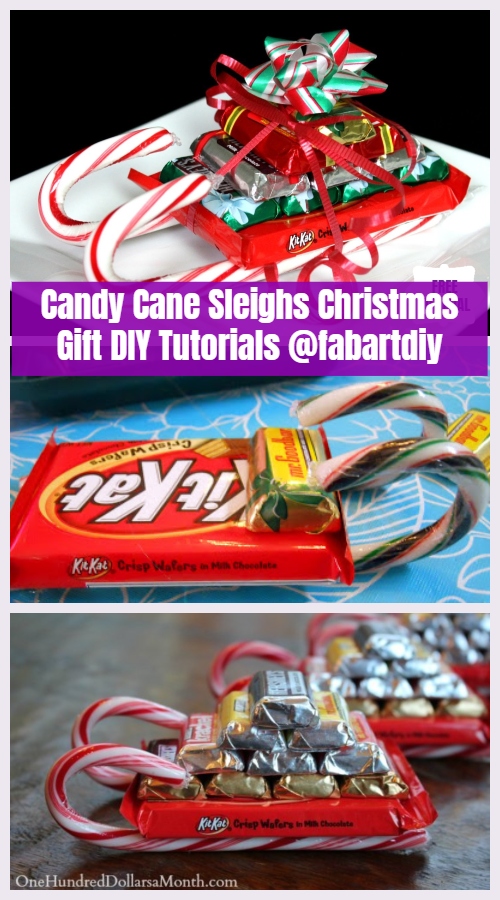 DIY Candy Cane Sleighs Christmas Gift Tutorials - Video