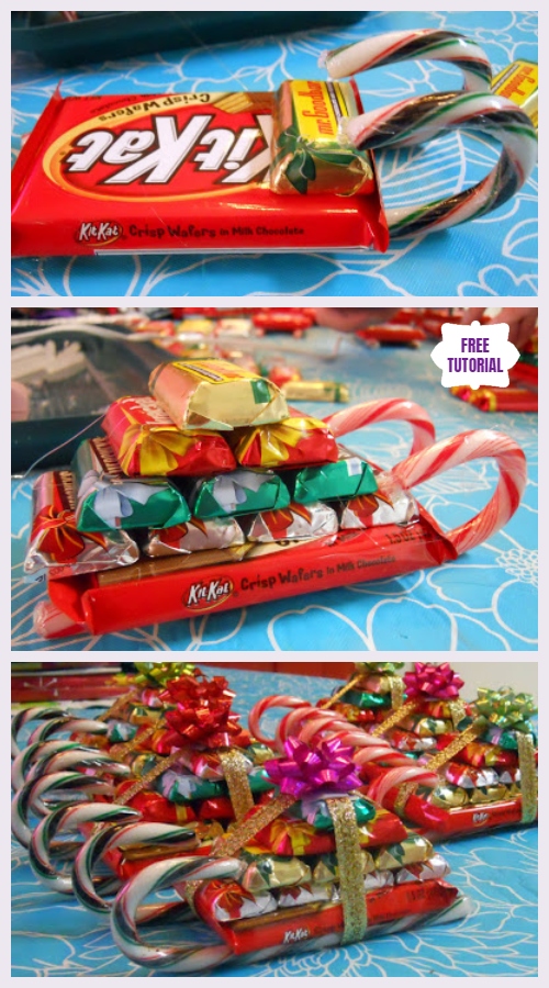 DIY Candy Cane Sleighs Express Christmas Gifts Pack - Easy Tutorials