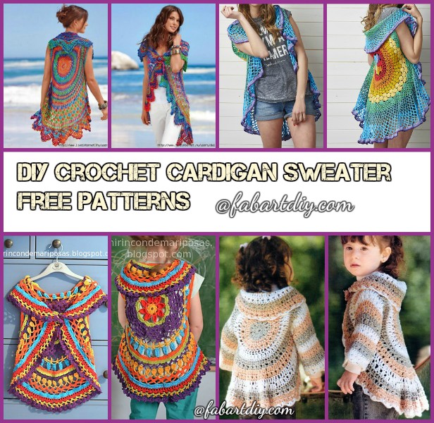 DIY Crochet Cardigan Sweater Free Patterns 