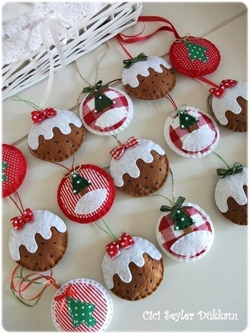 DIY Felt Christmas Ornament Tutorials - Free Templates Pudding