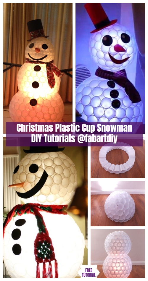 DIY Plastic Cup Snowman Christmas Decoration Tutorials - Video