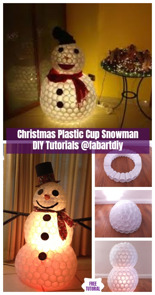 DIY Plastic Cup Snowman Christmas Decoration Tutorials - Video