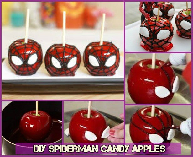 DIY Spiderman Candy Apples Recipe Tutorial with Video