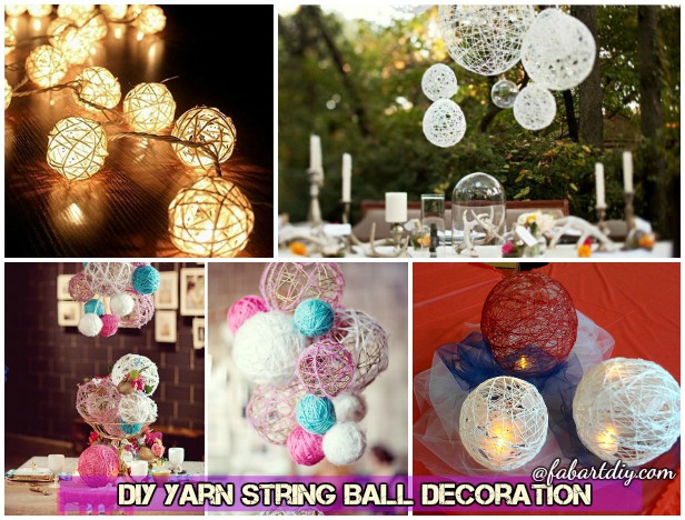 Diy Yarn String Ball Decoration Christmas Wedding Outdoor Light
