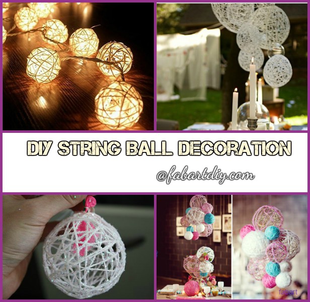 MAKE YOUR OWN STRING BALL USING A BALLOON! Decorate your room for spring! 