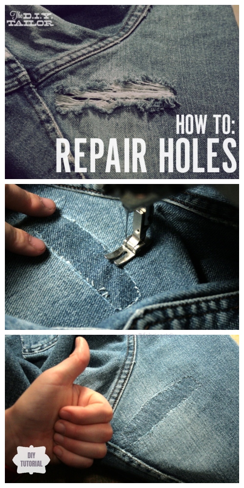 How to Repair Jean Holes Perfectly DIY Tutorial