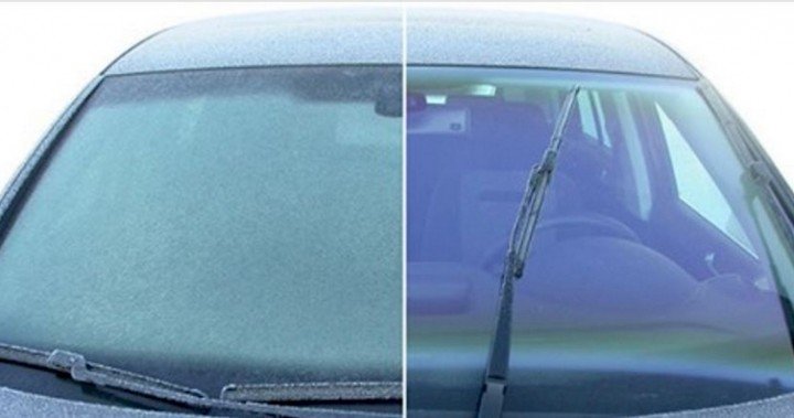 Winter hack- Fast Trick to Defrost and Clear Ice Off Your Car Windshield