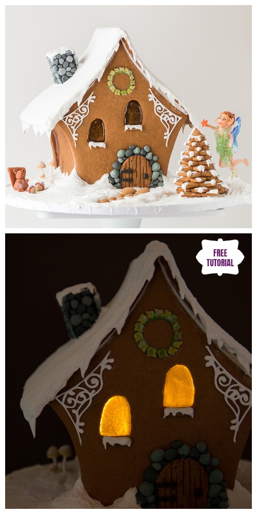 DIY Christmas Crackers Cottage Tutorials -DIY  A Very Fairy Gingerbread House Tutorial