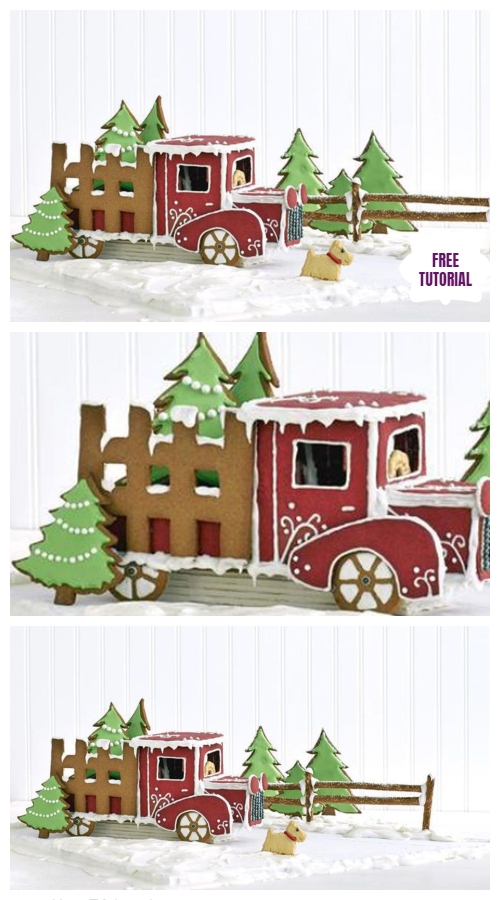 DIY Christmas Crackers Cottage Tutorials -   Adorable Gingerbread Truck for Christmas DIY Tutorial