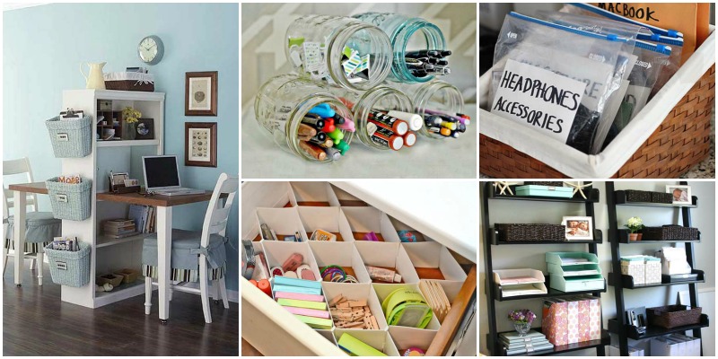 20+ Clever DIY Ways and Hacks to Organize Your Office 