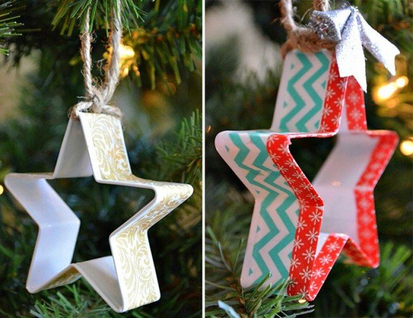 Creative Christmas Ornaments DIY from Cookie Cutters