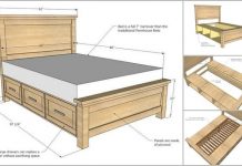 DIY Farmhouse Storage Bed With Storage Drawers DIY Farmhouse Storage Bed With Storage Drawers