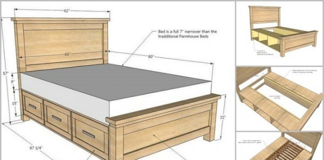 Bed Frame Archives Diy Tutorials, Farmhouse Storage Bed