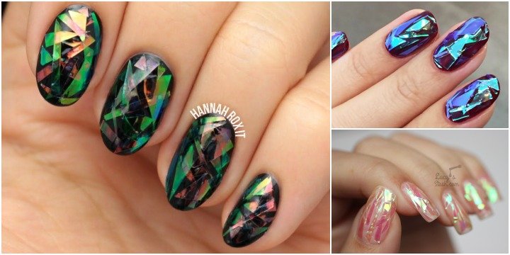 DIY Stunning Shattered Glass Nails