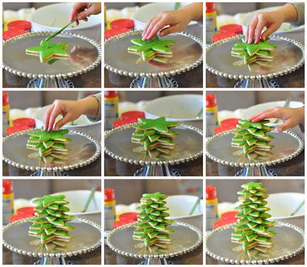 20+ Super Cute Christmas Treats DIY Ideas For This Holiday -3D Cookie Christmas Tree Tutorial