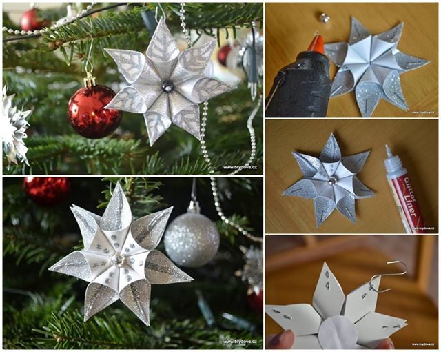 DIY Snowflake Flower Christmas Ornament