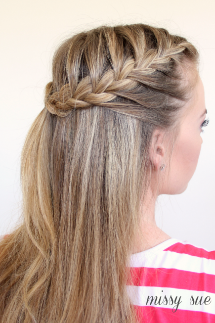 How to Make French Braid Hairstyle Tutorial-Half Up French Braid