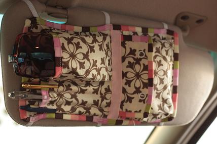 12 Brilliant Hacks To Keep Your Car Organized and Clean - sew a Visor Organizer