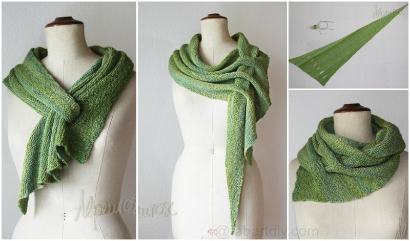 DIY Knit Slot Scarf-Knit Arrow Caterpillar Scarf (Free Pattern)