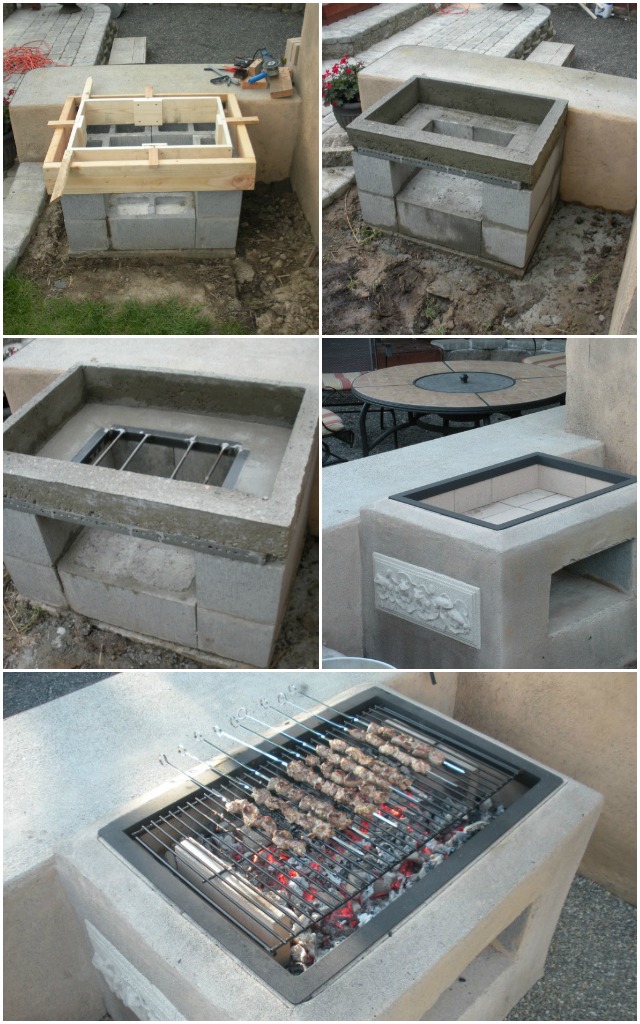 DIY Morgan's Open Grill for backyard-Backyard Concrete Grill Plan