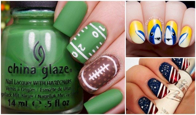 12 Super Bowl Nail Art Design