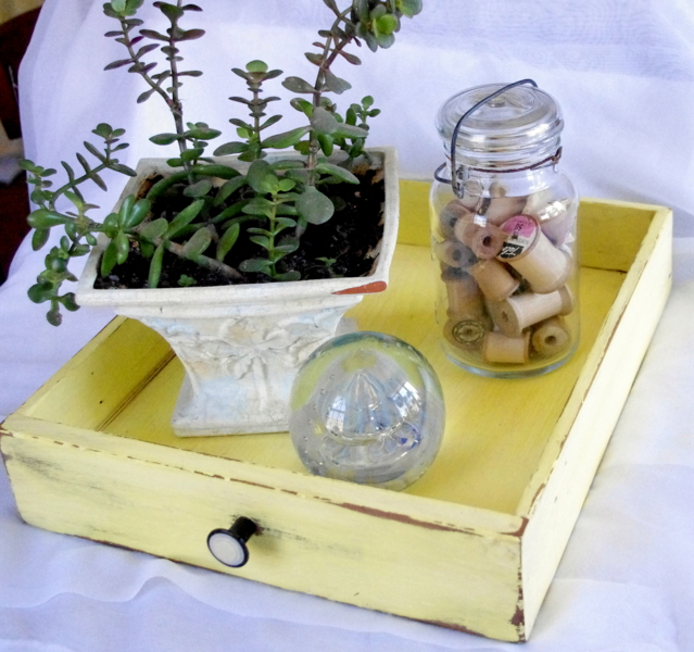 15 Creative Ways to Recycle Your Old Dresser Drawers-Simple Drawer Tray