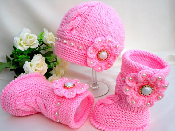 DIY Cable Knit Baby Hat and Bootie Patterns