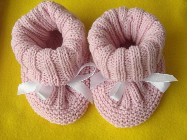 DIY Knit Baby Booties Free Pattern