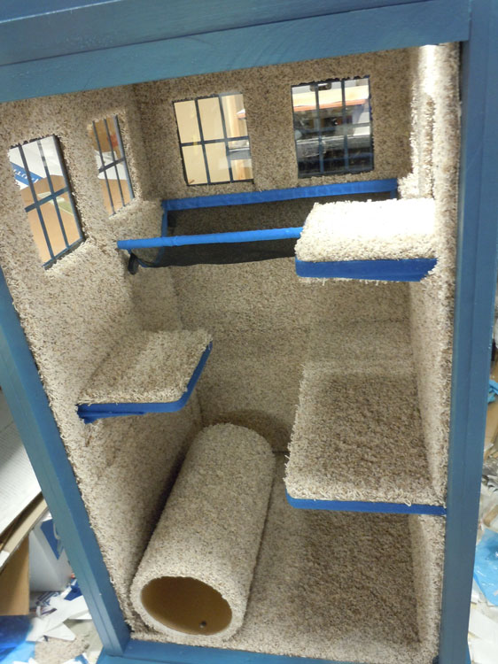 DIY TARDIS Cat Fort Playhouse Free Plan