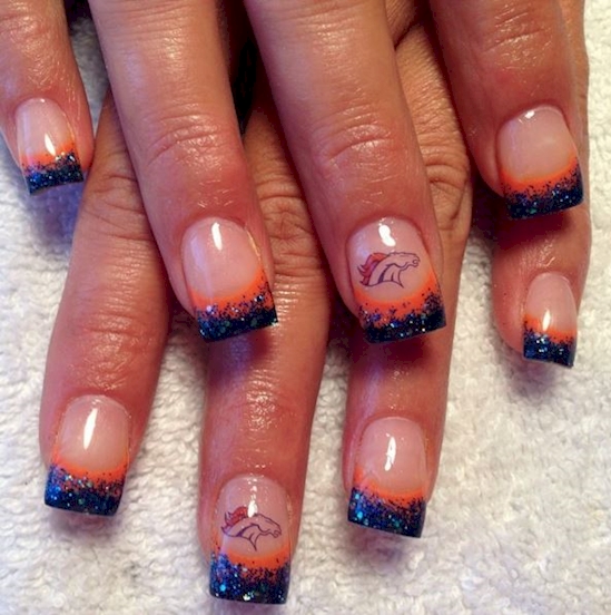 Super Bowl Nail Art Design