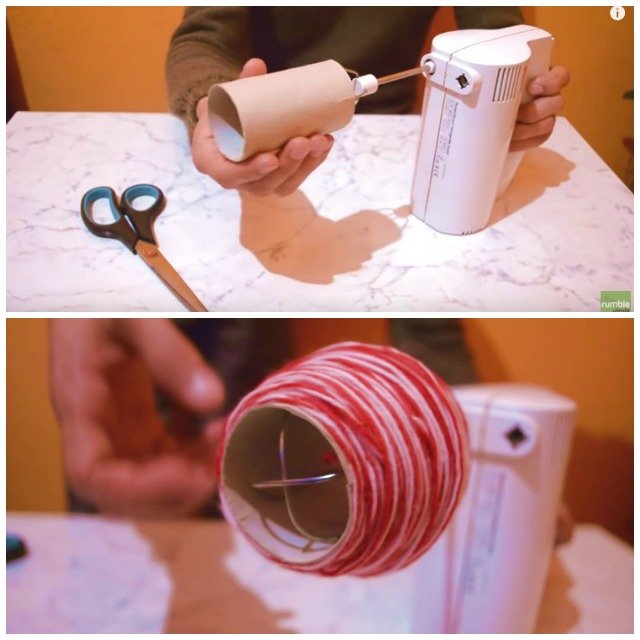 Yarn Hack-Quickest Way to Wind Up Yarn with Electric Mixer