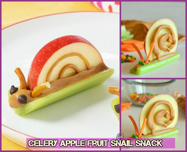 15 Fun Fruit Serving Ideas for Kids Party-Fruit Snail Snack