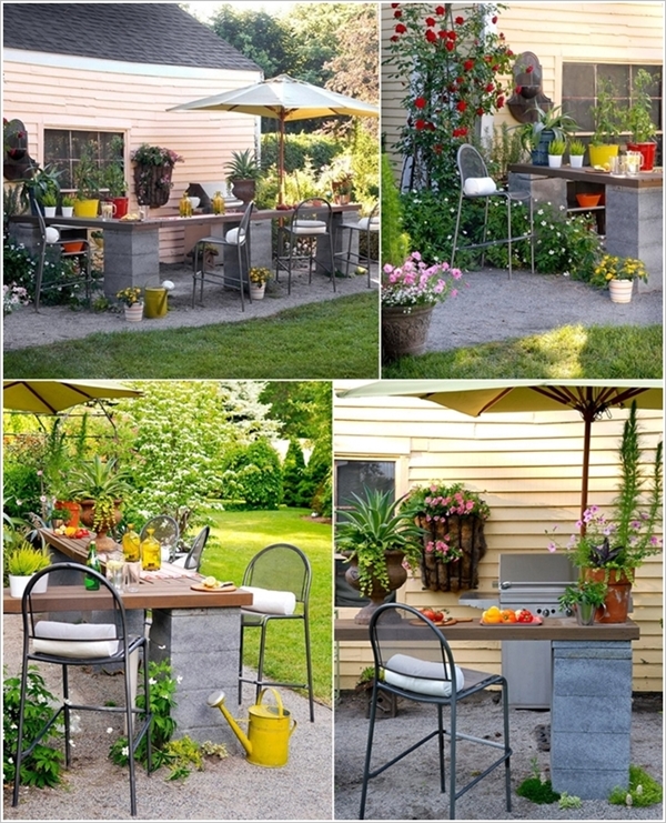 10 Amazing Cinder Block DIY Ideas and Projects-concrete cinder block outdoor kitchen