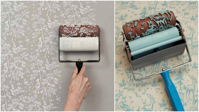 10 Low Budget DIY Home Decoration Projects-Patterned paint rollers-Patterned paint rollers are perfect for designing original fabrics and personalizing wall decorating