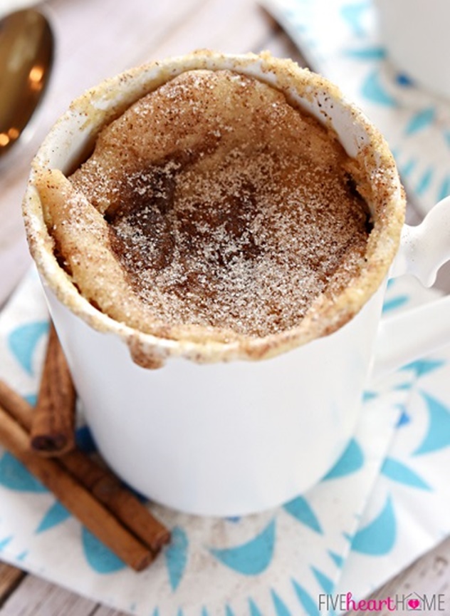 20 DIY Mug Cakes Recipes to Start Your Day-Snickerdoodle Mug Cake
