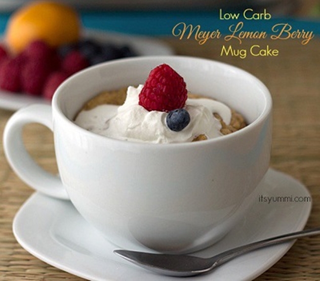 20 DIY Mug Cakes Recipes to Start Your Day-Low Carb Meyer Lemon Mug Cake