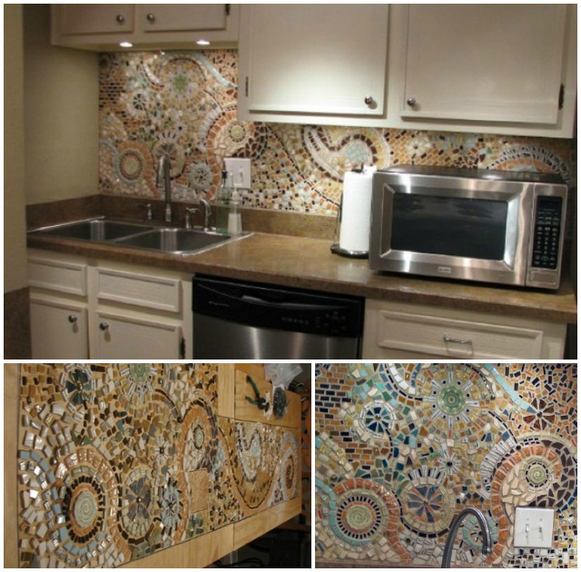 5 DIY Kitchen Backsplashes - DIY Mosaic Kitchen Backsplashes