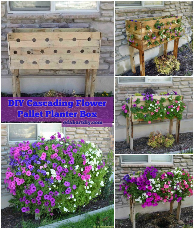 DIY Cascading Pallet Planter Box 