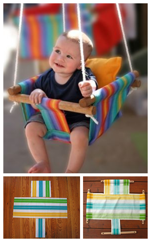 Easy DIY Fabric Baby Swing Chair Tutorials 