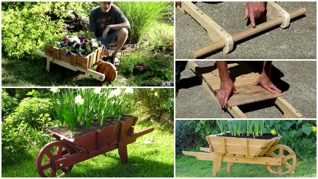 DIY Pallet Wheelbarrow Planter Tutorial Video