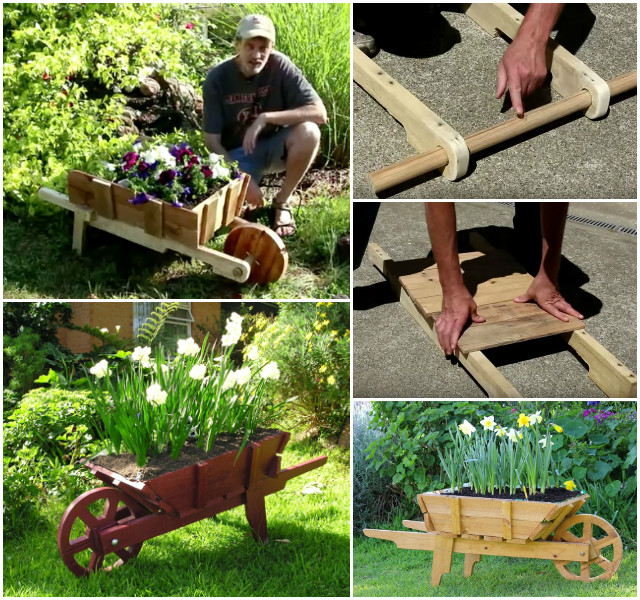 DIY Pallet Wheelbarrow Planter Tutorial Video