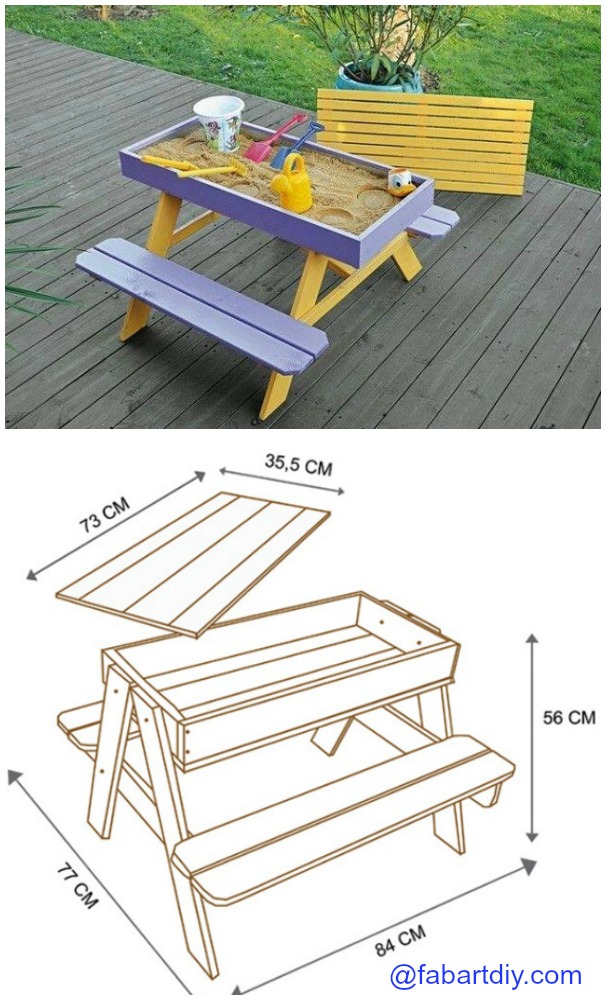 DIY Sandbox Picnic Table Plan