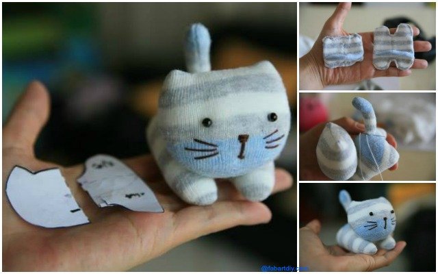 DIY Sock Kitten Sew Pattern